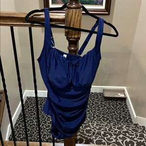 Elegant Blue Women's One Piece Swimsuit XXL  C519